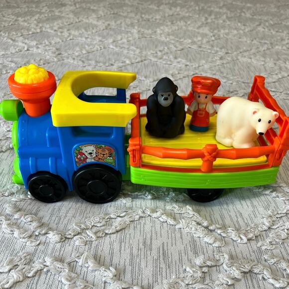 Fisher-Price Little People Choo-Choo Zoo Train 2014 Complete Set Tested Working - Picture 1 of 9